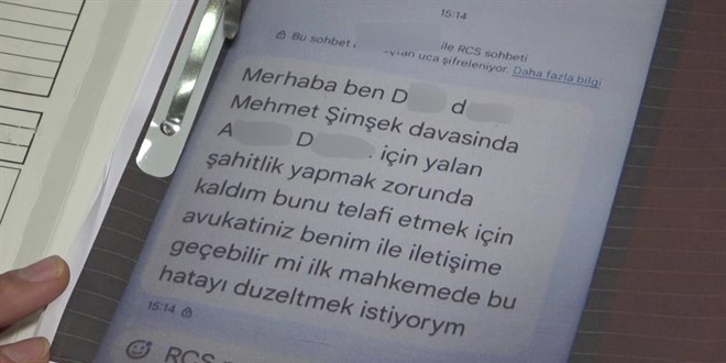 Yalancı şahitlik bildirisi ortaya çıktı, belge tekrar açıldı